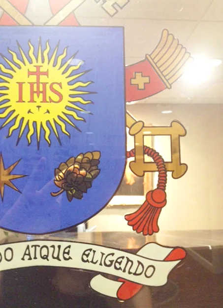  Painted and gilded office door insignia for Cardinal Dolan, Catholic Diocese of NYC 