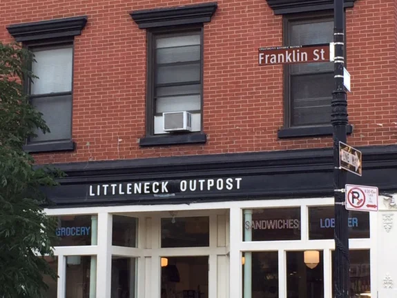 Painted & water gilded interior & exterior signage, Little Neck Outpost NYC