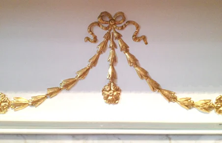  23k oil gilded fireplace, NYC 