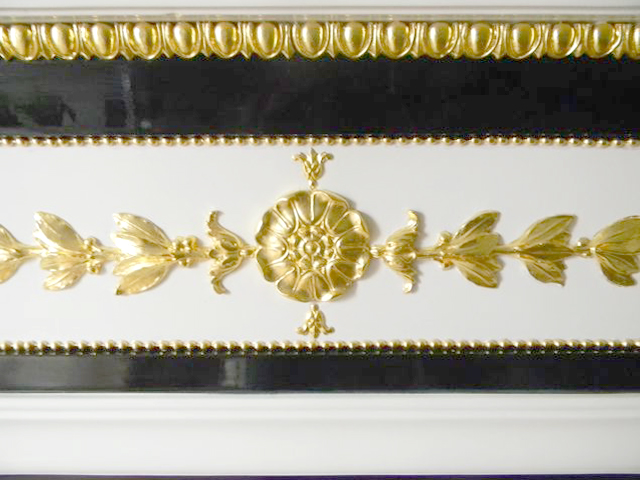 23k oil gilded fireplace, NYC