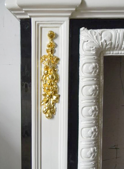 23k oil gilded fireplace, NYC