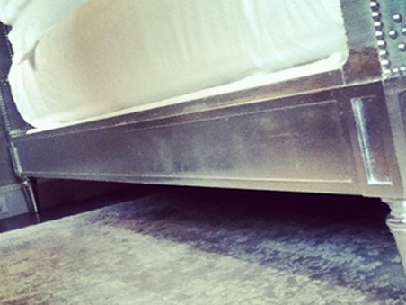 Aluminum oil gilded bed, NYC
