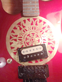 23k oil gilded guitar detailing for Gibson Guitars, NYC