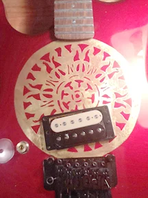 23k oil gilded guitar detailing for Gibson Guitars, NYC
