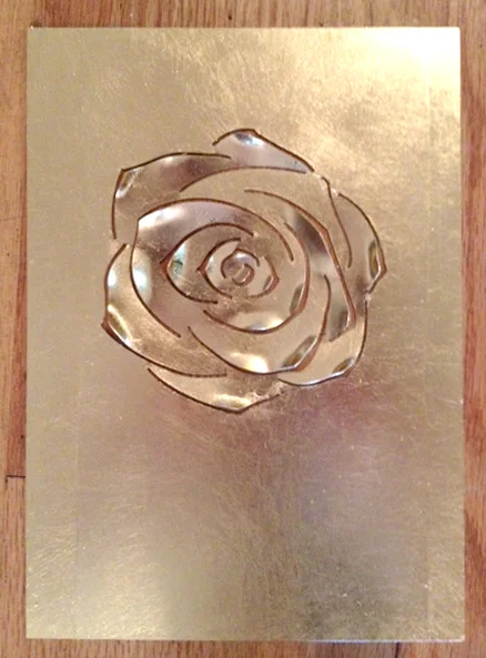  Metal leaf oil gilded panels for Lancome Cosmetics 