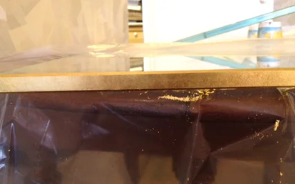  23k oil gilded shelf edges, NYC 