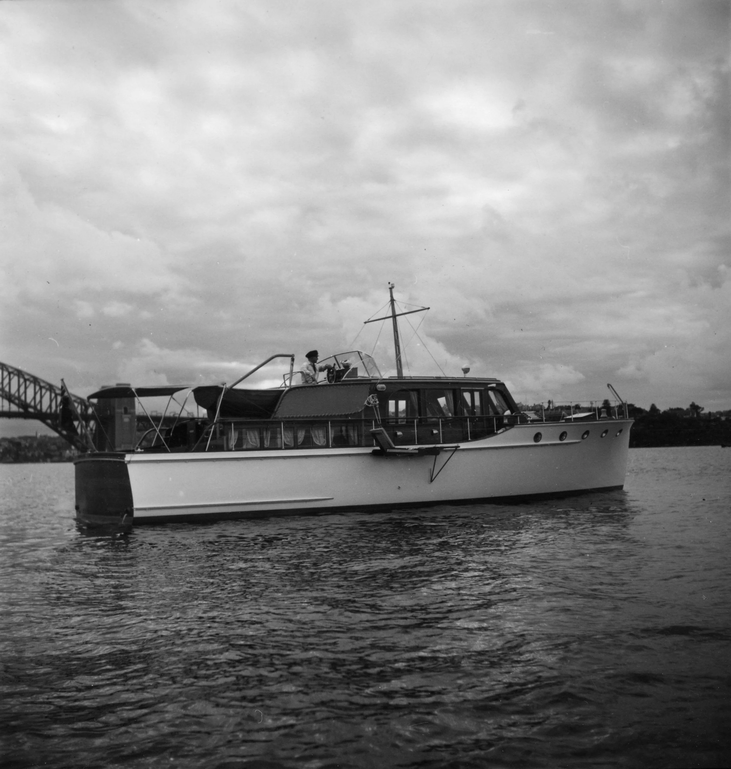 Sea trials - Sydney Harbour April 1950. Skippered by Carl Halvorsen