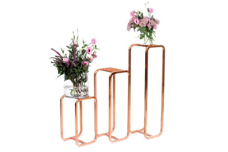 Copper plant stand set