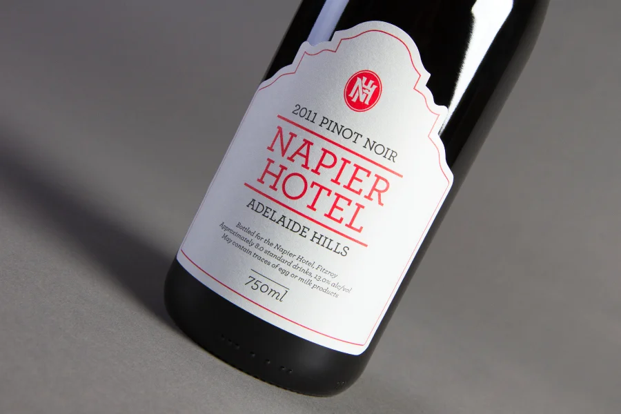 Detail of wine label