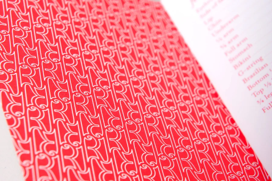 Detail of pattern inside brochure