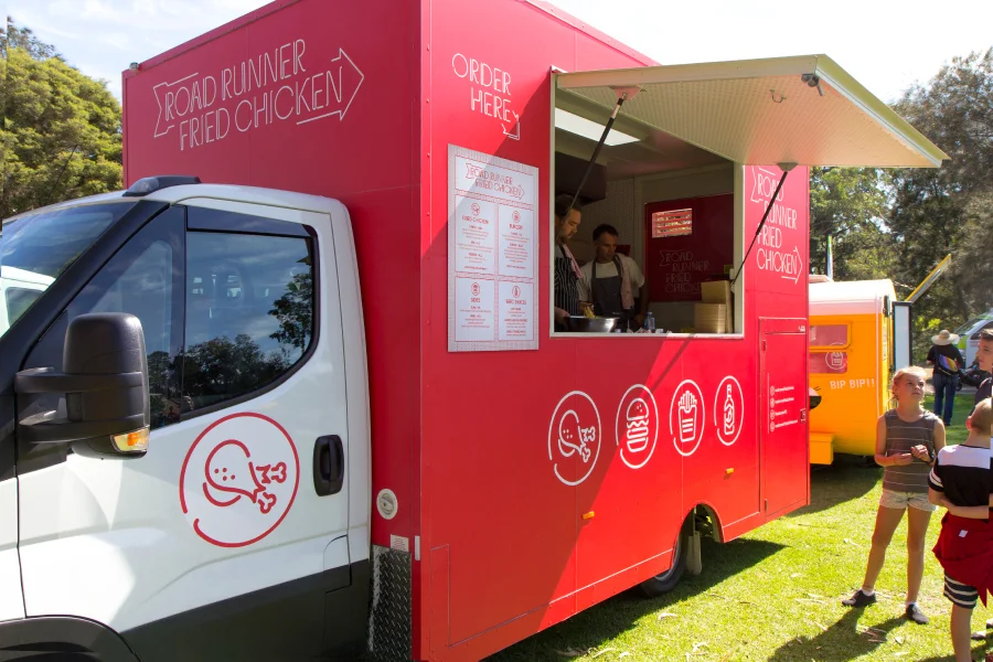 Truck signage with menu