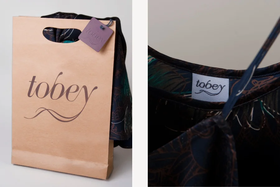 Bag design & embroidered tag