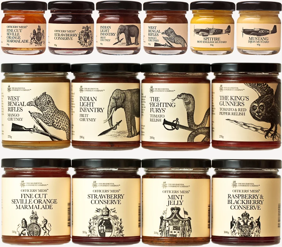 Range of mini jars, chutneys & jams