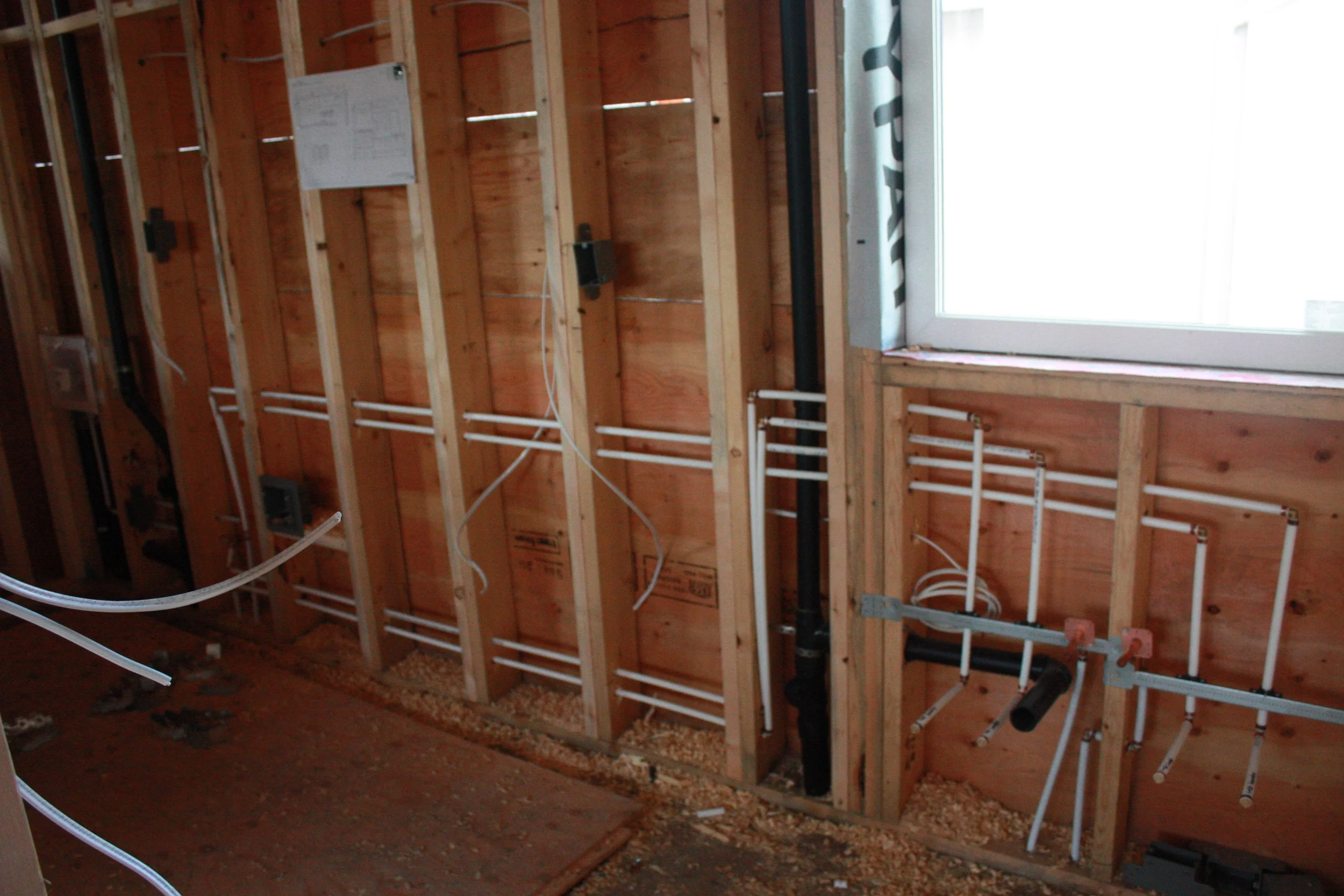 Laundry room plumbing and electrical fix