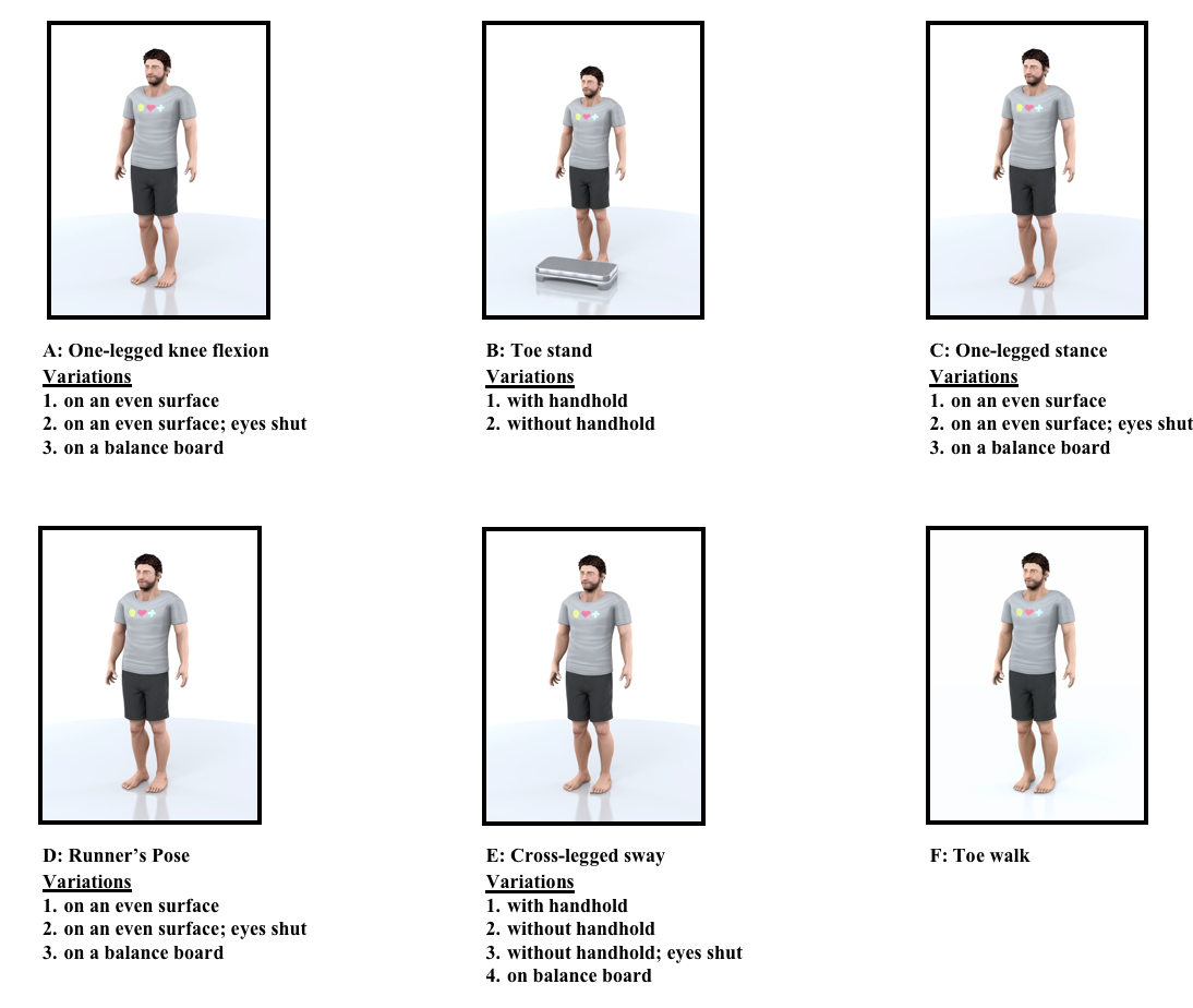 Exercises of the 8-week Strengthen your Ankle Program.