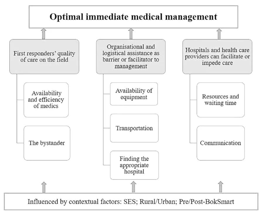 Barriers and facilitators to optimal immediate management of rugby-related ASCIs. Note. ASCI = acute spinal cord injuries; SES = socioeconomic status.