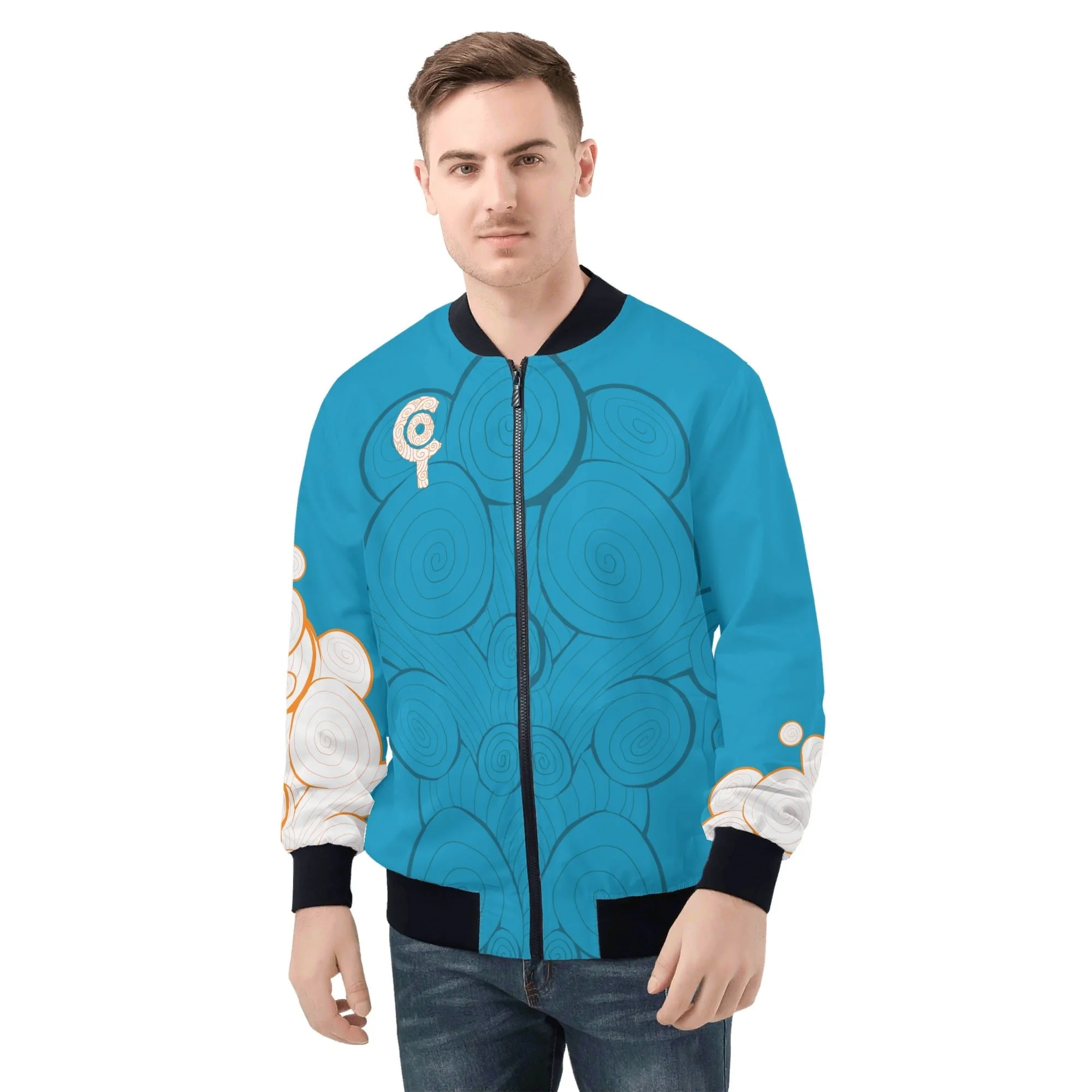 Tropical Sea Vanilla Blue Bomber Jacket