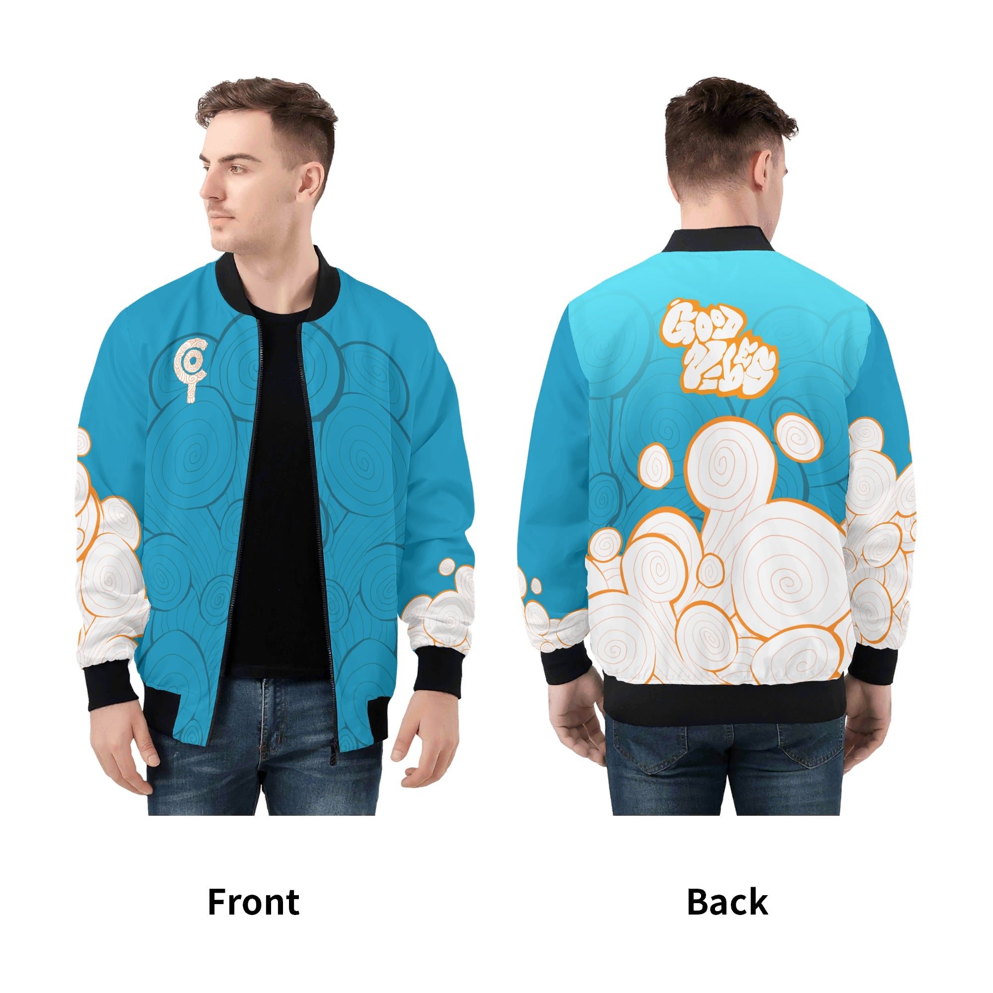 Tropical Sea Vanilla Blue Bomber Jacket
