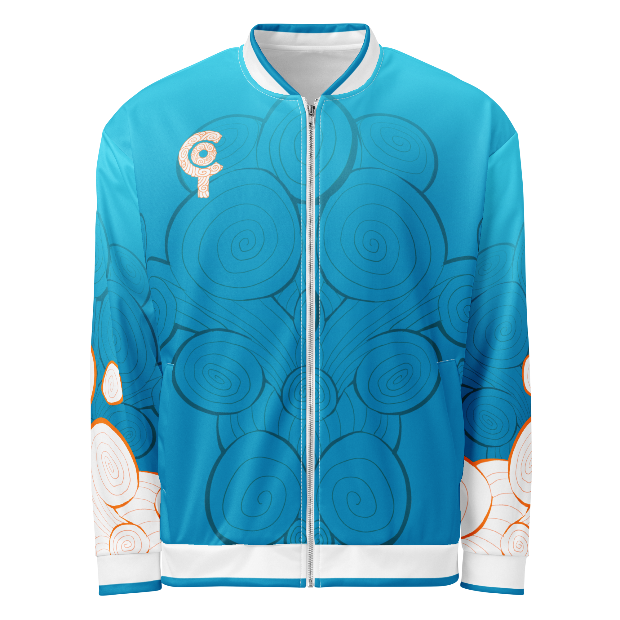 Tropical Sea Vanilla Blue Bomber Jacket