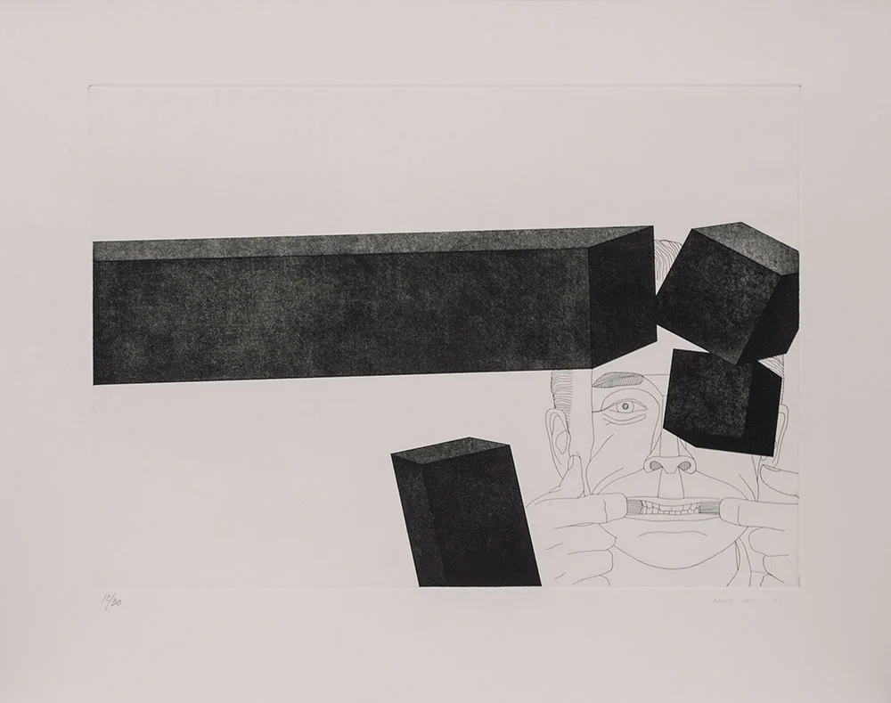 Biografía no autorizada 1991. Etching / paper, 70 x 88,5 cm