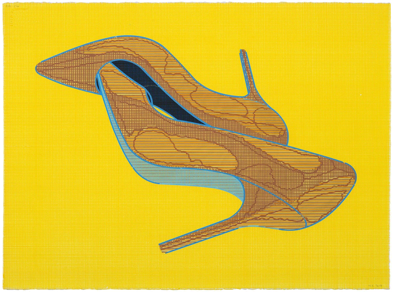 Pentagrama (3), 2011-2017. Acuarela y témpera sobre papel. 56 x 76 cm