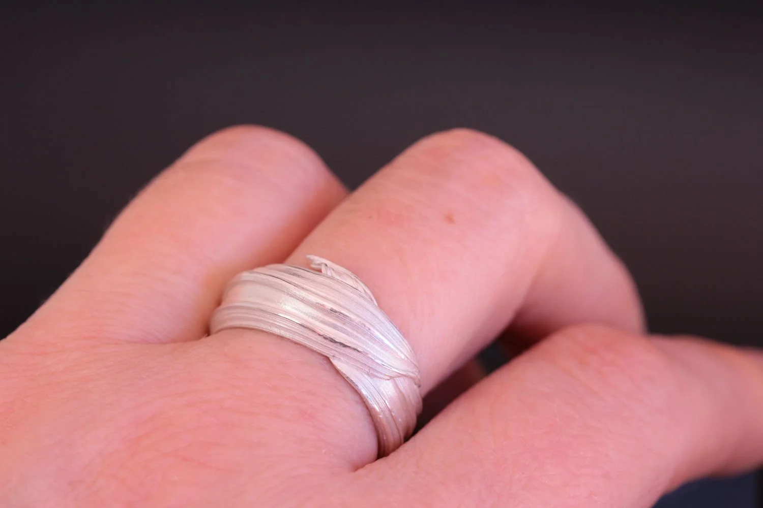 Lizzy Chambers Heavy Bark Ring Sterling Silver Misturo Hikime (9).jpg