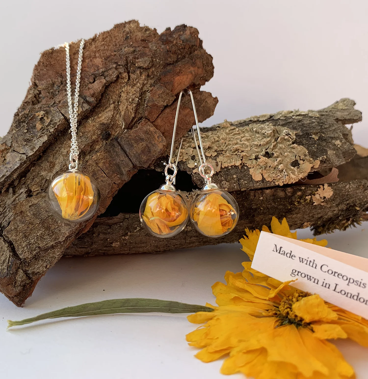 Lizzy Chambes Yellow necklace and earrings with tag.jpg