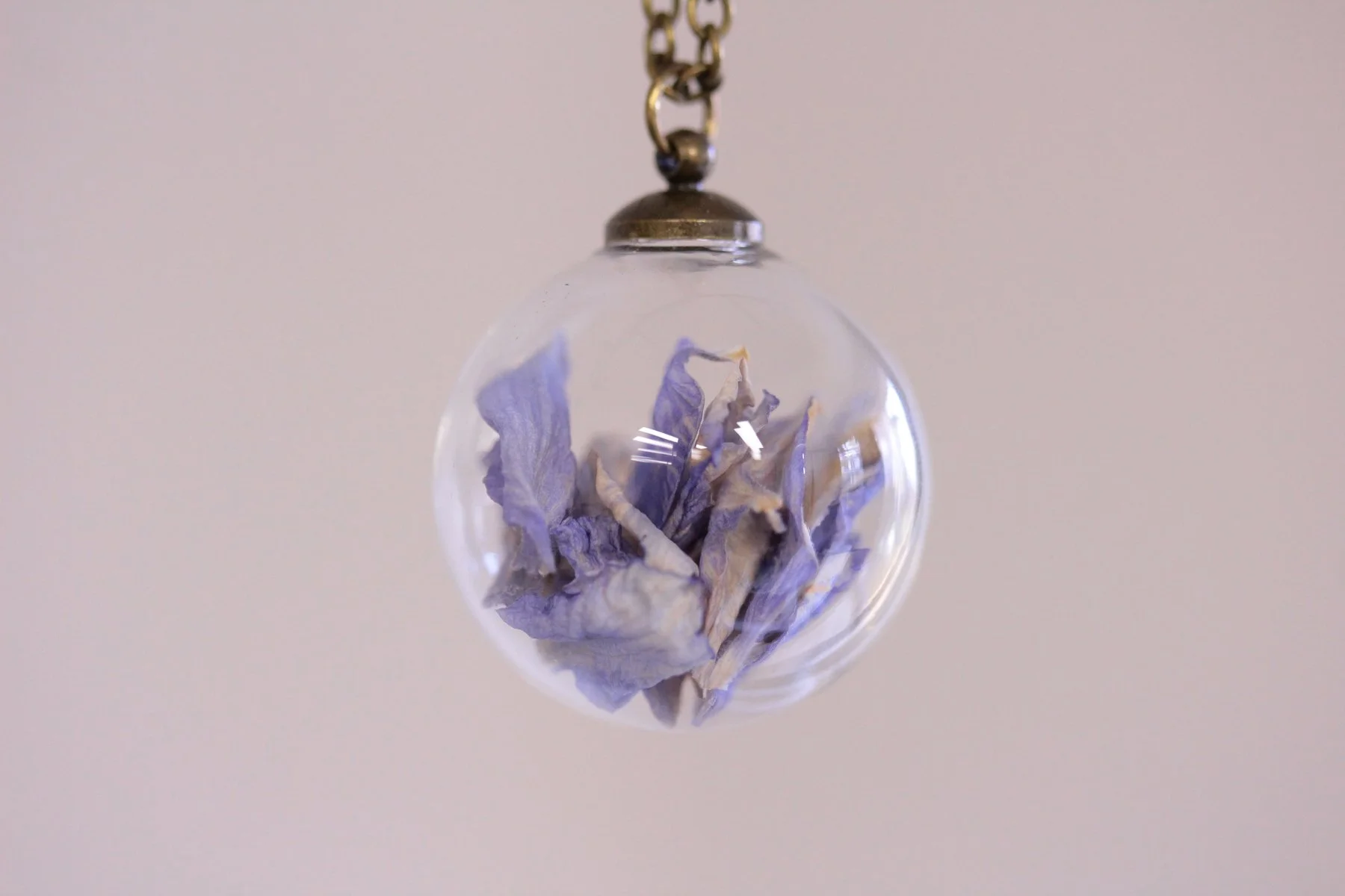 Lizzy Chambers Pale Blue Statement Necklace in Brass (2).jpg