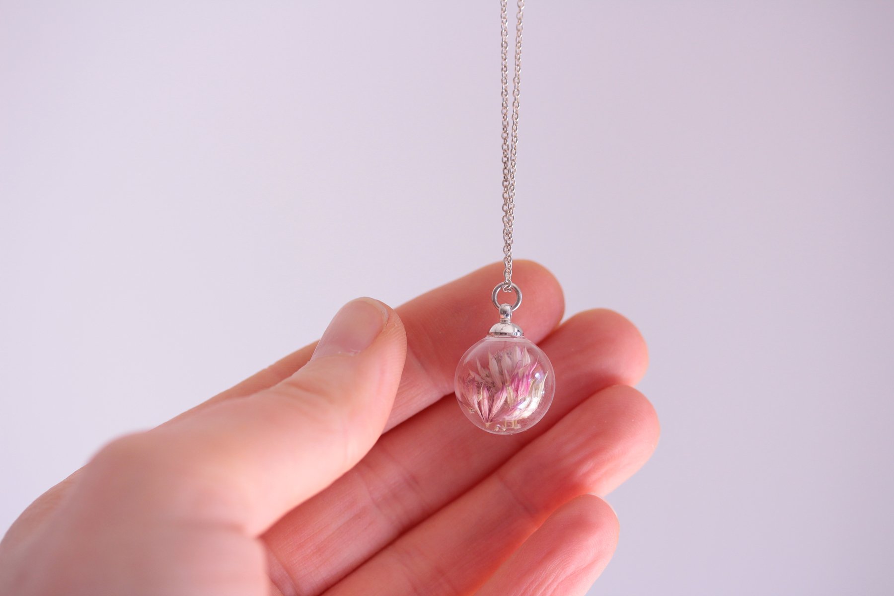 Lizzy Chambers Pink Astrantia Flower Necklace 3.jpg