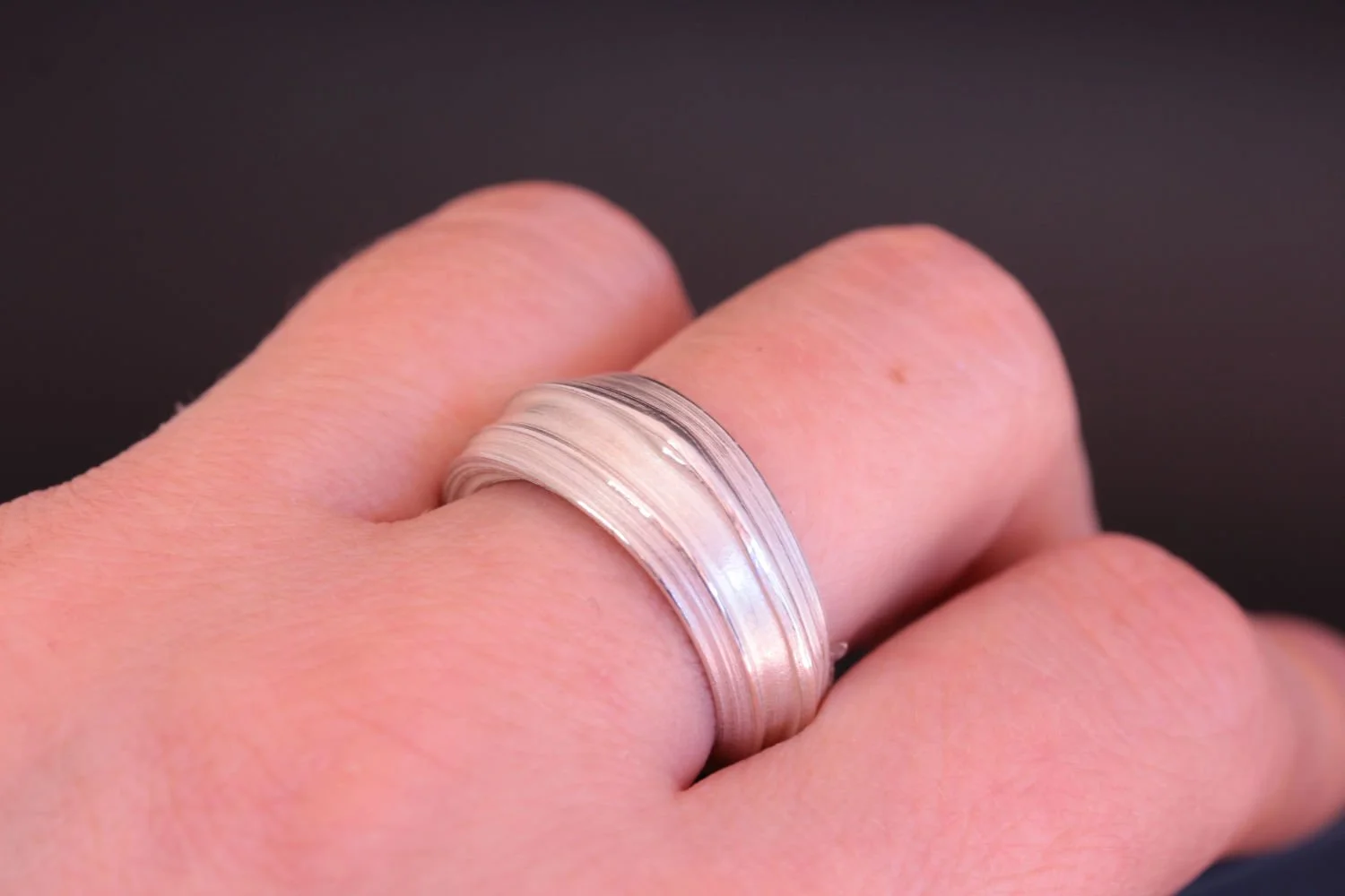 Lizzy Chambers Heavy Bark Ring Sterling Silver Misturo Hikime (12).jpg