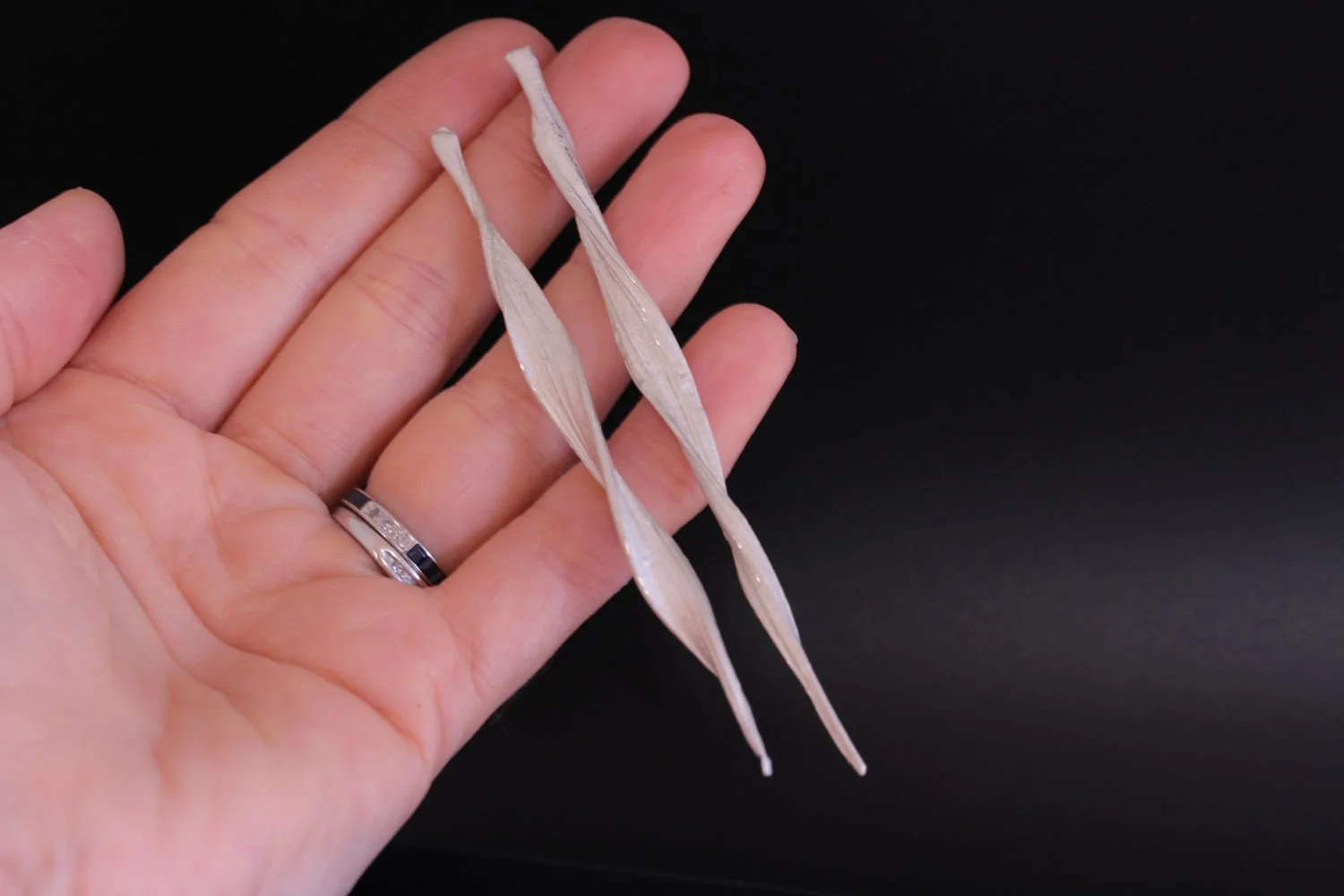 Lizzy Chambers Statement Sterling Silver Mitsuro Hikime Leaf Earrings (12).jpg