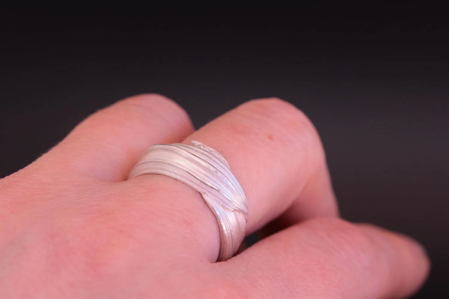 Lizzy Chambers Heavy Bark Ring Sterling Silver Misturo Hikime (7).jpg