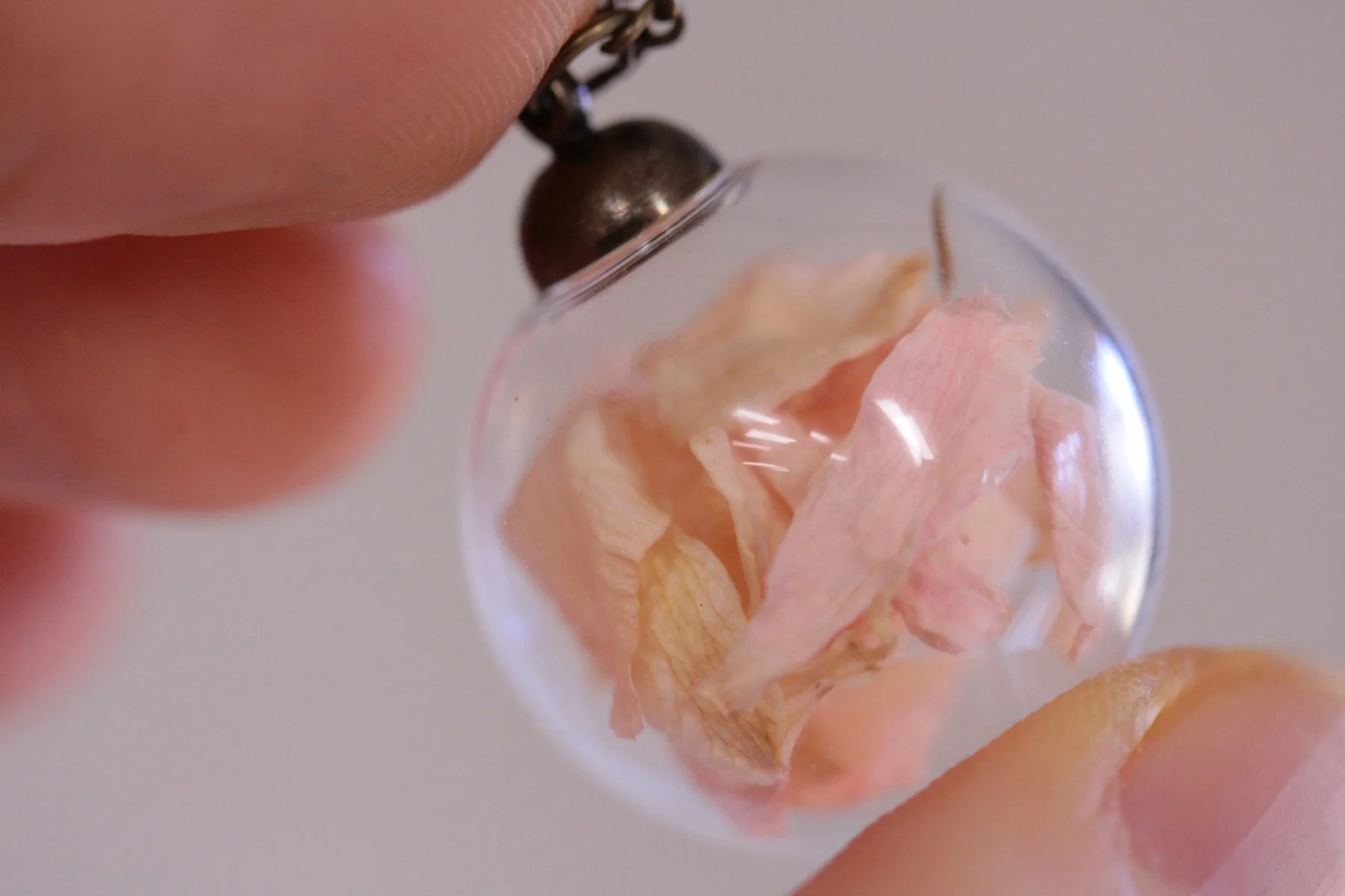 Pale Pink Statement Necklace in Brass (5).jpg