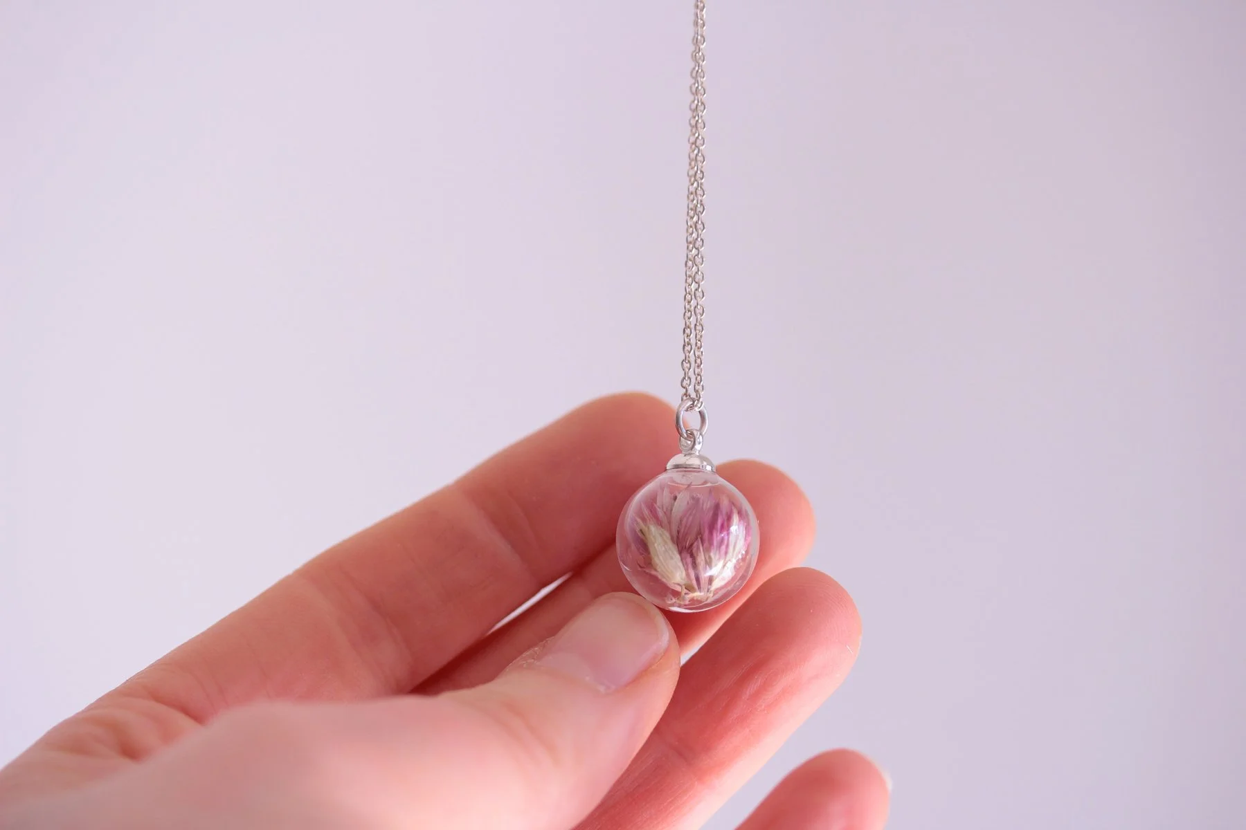 Lizzy Chambers Pink Astrantia Flower Necklace 4.jpg