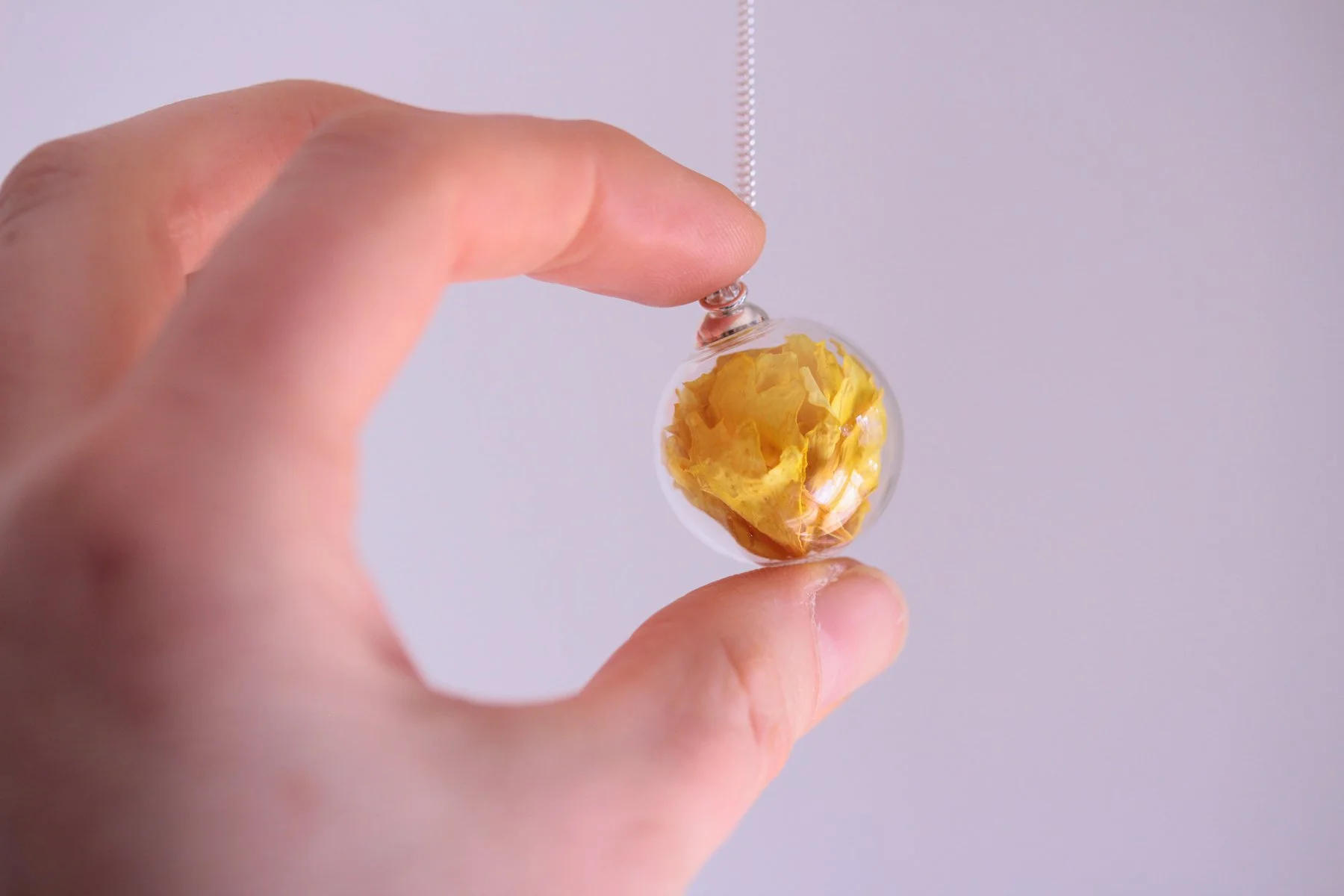 Lizzy Chambers Yellow Statement Necklace 3.jpg