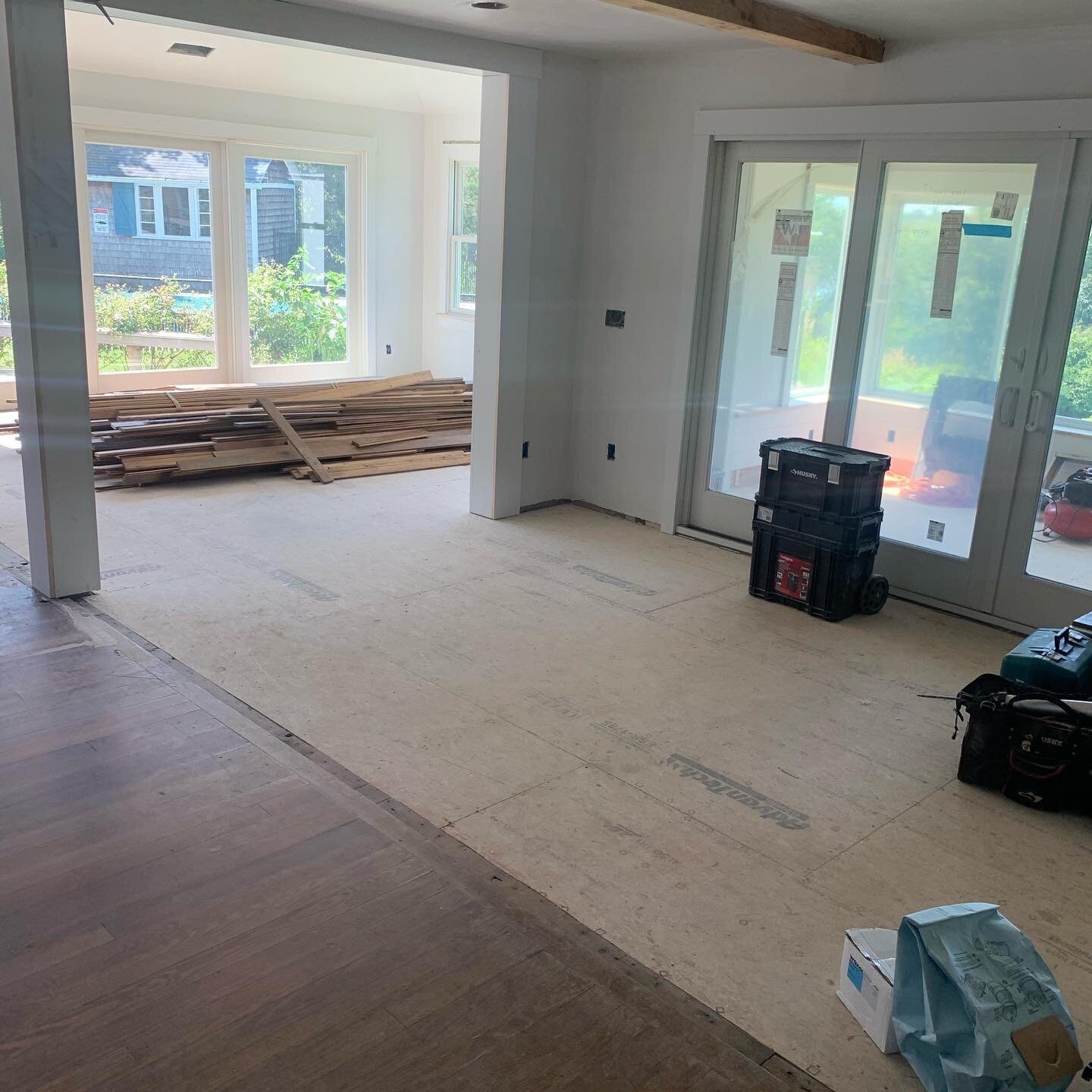 Reclaimed wood !!! Saving this old wood and make it work with the rest of this beautiful floors it&rsquo;s priceless. Great Quality since the beginning.  GQ Installers team it&rsquo;s killing it !!! We are team , we are colleagues, we are family. Our