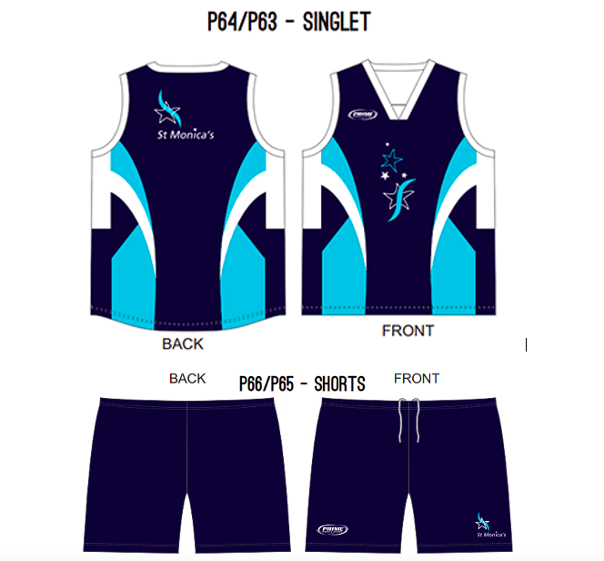 Unisex uniform top and shorts, pricing and sizing coming soon