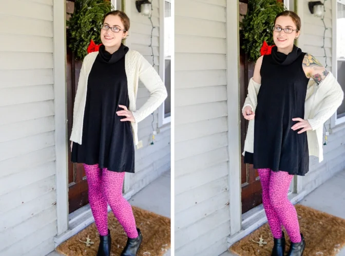 Shown in Black, Size Small