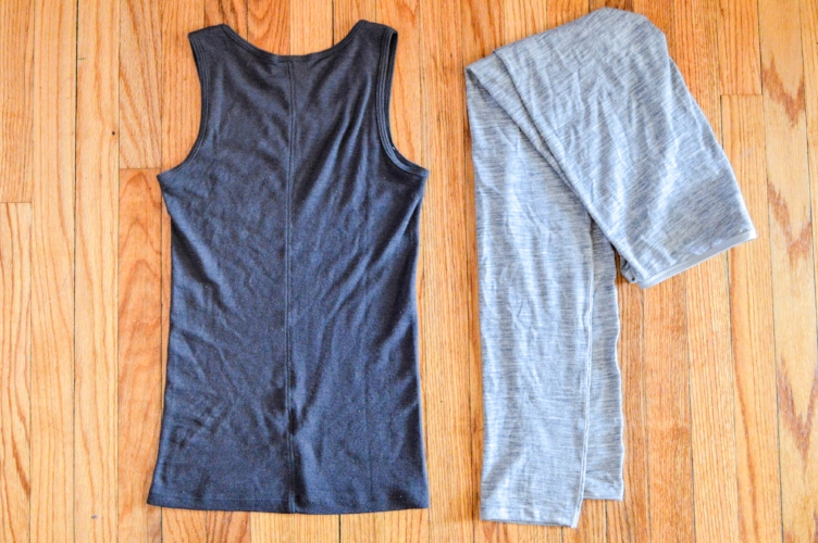 Tank shown in Charcoal, Size Small & Leggings shown in Grey Heather, Size Small