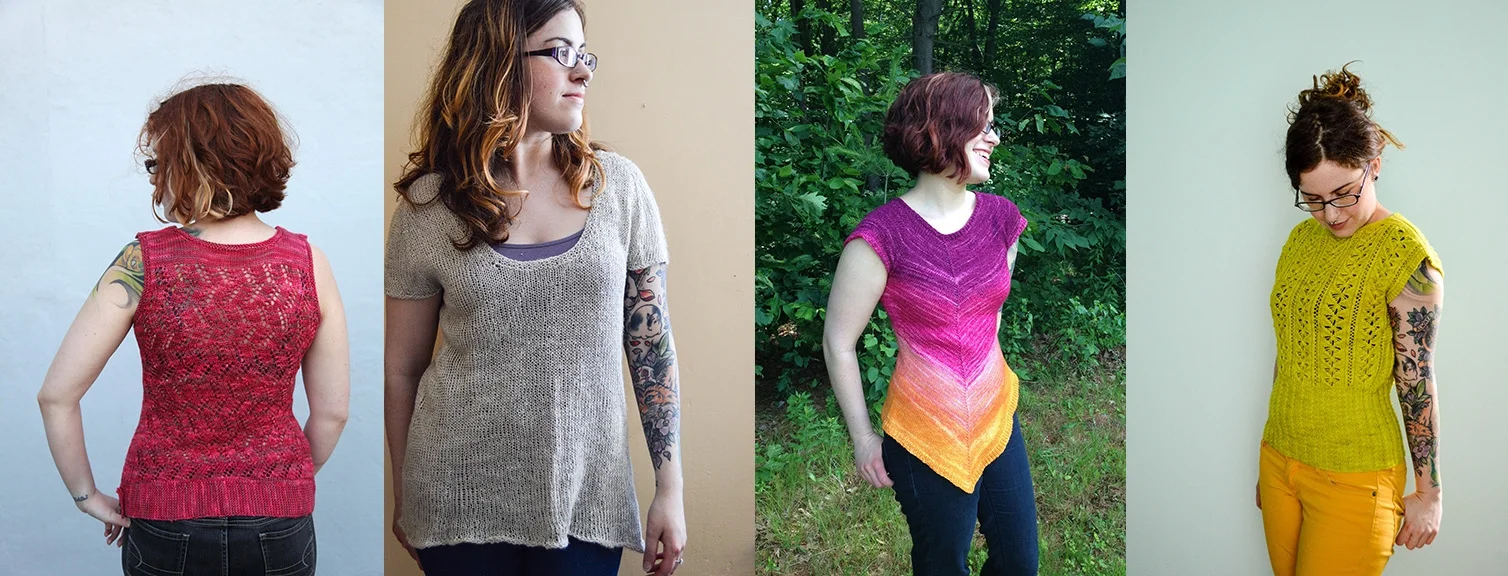 From L to R: Holla Back Tank , linen tee, Sugar Maple , Nachfalter