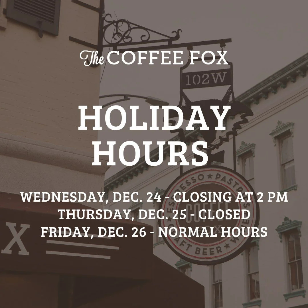 We&rsquo;re spreading cheer and taking a little break! Our holiday hours will be:
&bull; Christmas Eve (Dec. 24): Closing at 2 p.m. update graphic
&bull; Christmas Day (Dec. 25): Closed
&bull; Dec 26: Back to normal hours!

Thank you for celebrating 