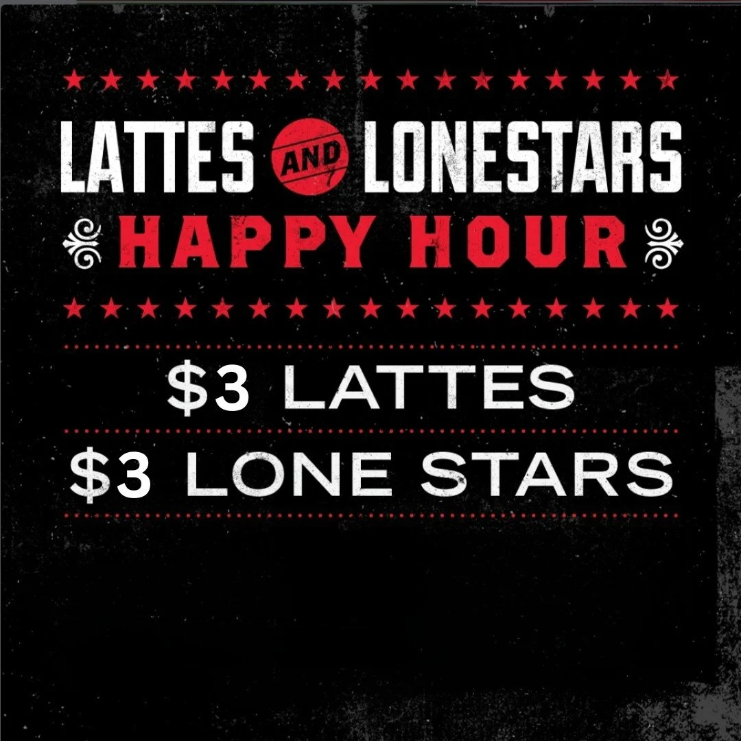 We hope everyone had a wonderful Christmas! Start your weekend with Lattes &amp; Lone Stars from 5&ndash;8 PM every Friday!
☕ $3 lattes (hot or iced)
🍺 $3 Lone Star beers

Good vibes, great drinks, and a cozy Savannah evening.
#HappyHourSavannah #Th
