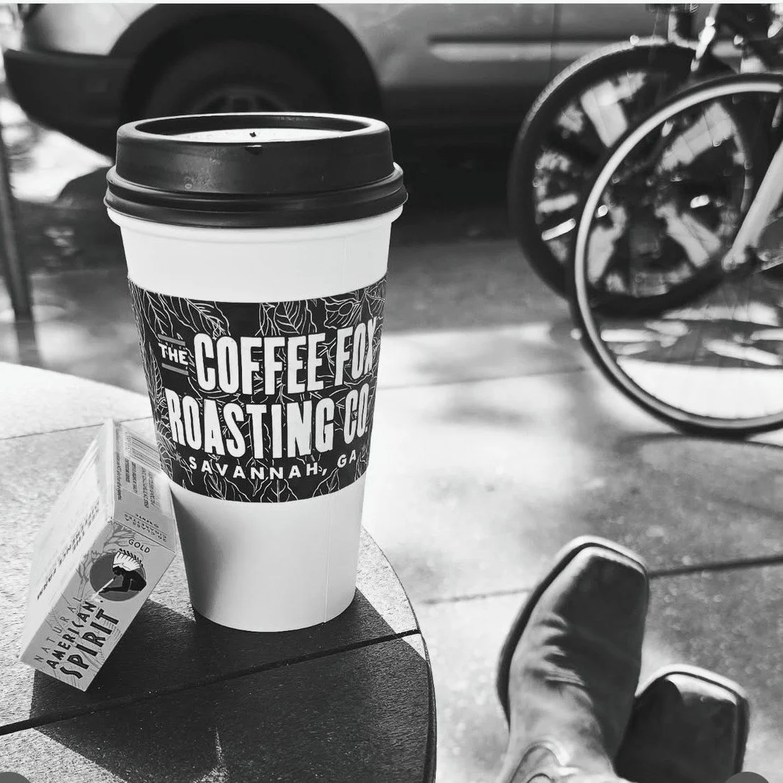 Coffee on the go! We love seeing our coffee in the wild! ☕️

Spinning some country with soul from the @jalenreyesband while admiring this and a Coffee Fox to‑go cup. Huge thanks to gentleman_bastard_1088 for the photo and the tag! 

Come by The Coffe