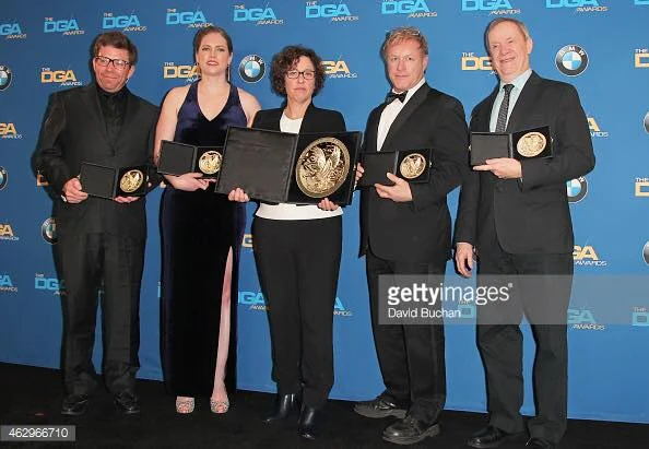 Director Lisa Cholodenko and her unit production manager/assistant director team for the HBO miniseries Olive Kitteridge . We won the Director's Guild of America award for best direction for a TV movie or miniseries. Los Angeles, March 2015