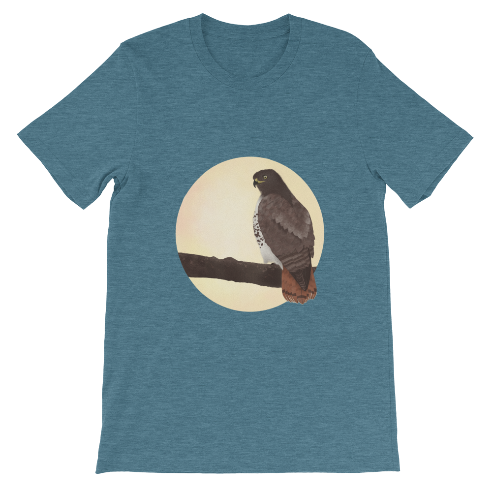 Red-tailed-hawk-3_mockup_Front_Flat_Heather-Deep-Teal.png