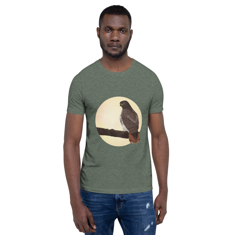 Red-tailed-hawk-3_mockup_Front_Mens-2_Heather-Forest.png