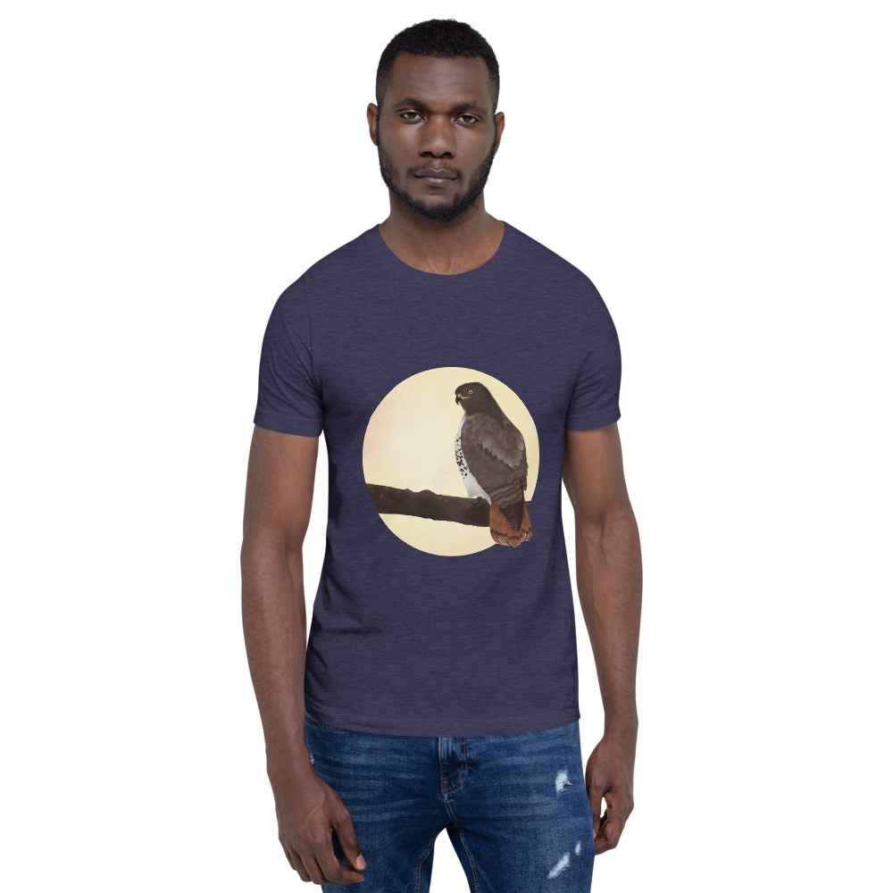 Red-tailed-hawk-3_mockup_Front_Mens-2_Heather-Midnight-Navy.png
