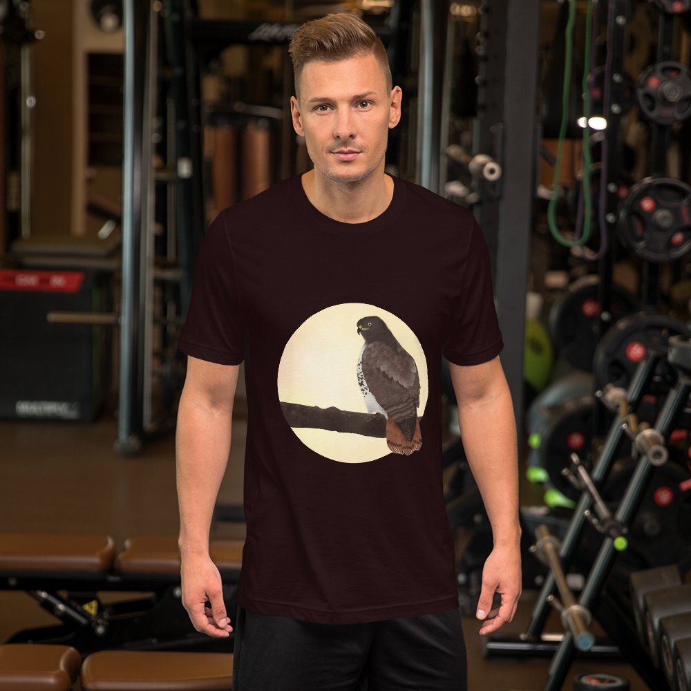 Red-tailed-hawk-3_mockup_Front_Mens-Lifestyle_Oxblood-Black.png