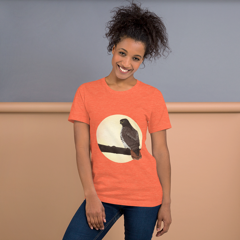 Red-tailed-hawk-3_mockup_Front_Womens-Lifestyle_Heather-Orange.png