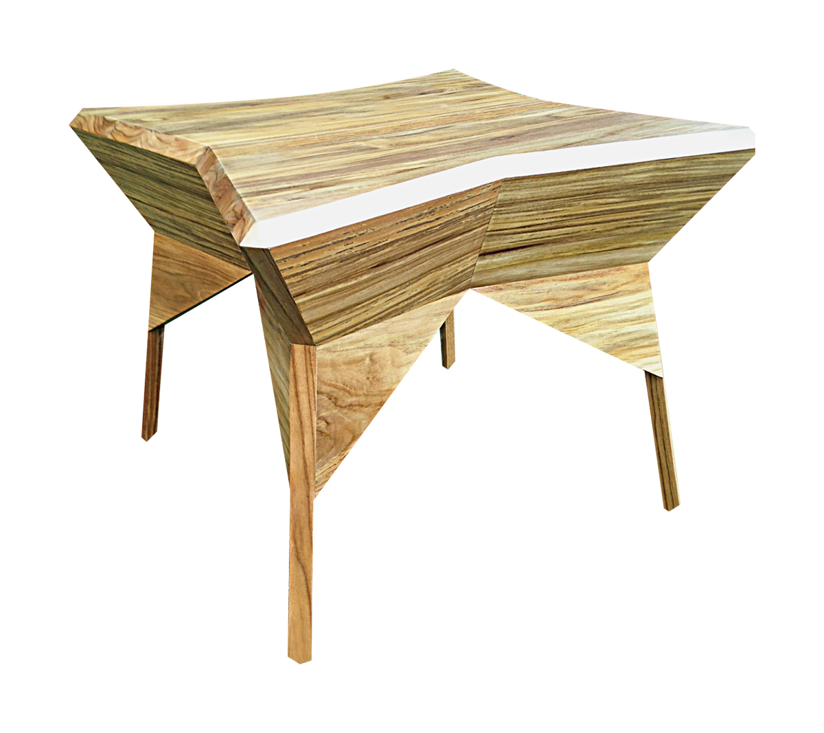  Side table of sustainable teak. 